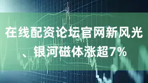 在线配资论坛官网新风光、银河磁体涨超7%